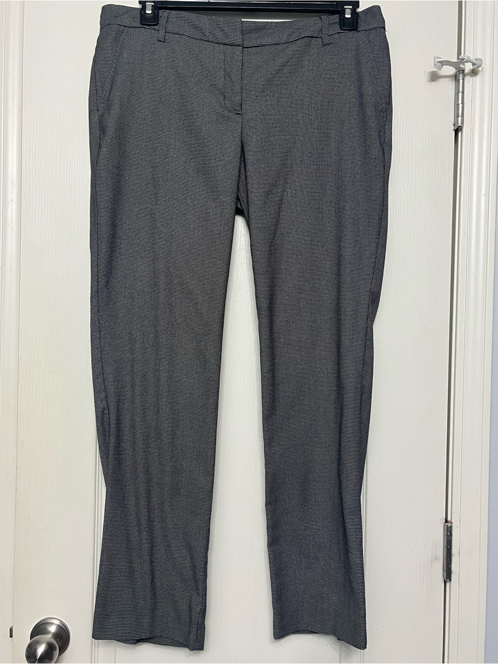 New York & Company Women's Black and White Straight-Leg Trousers